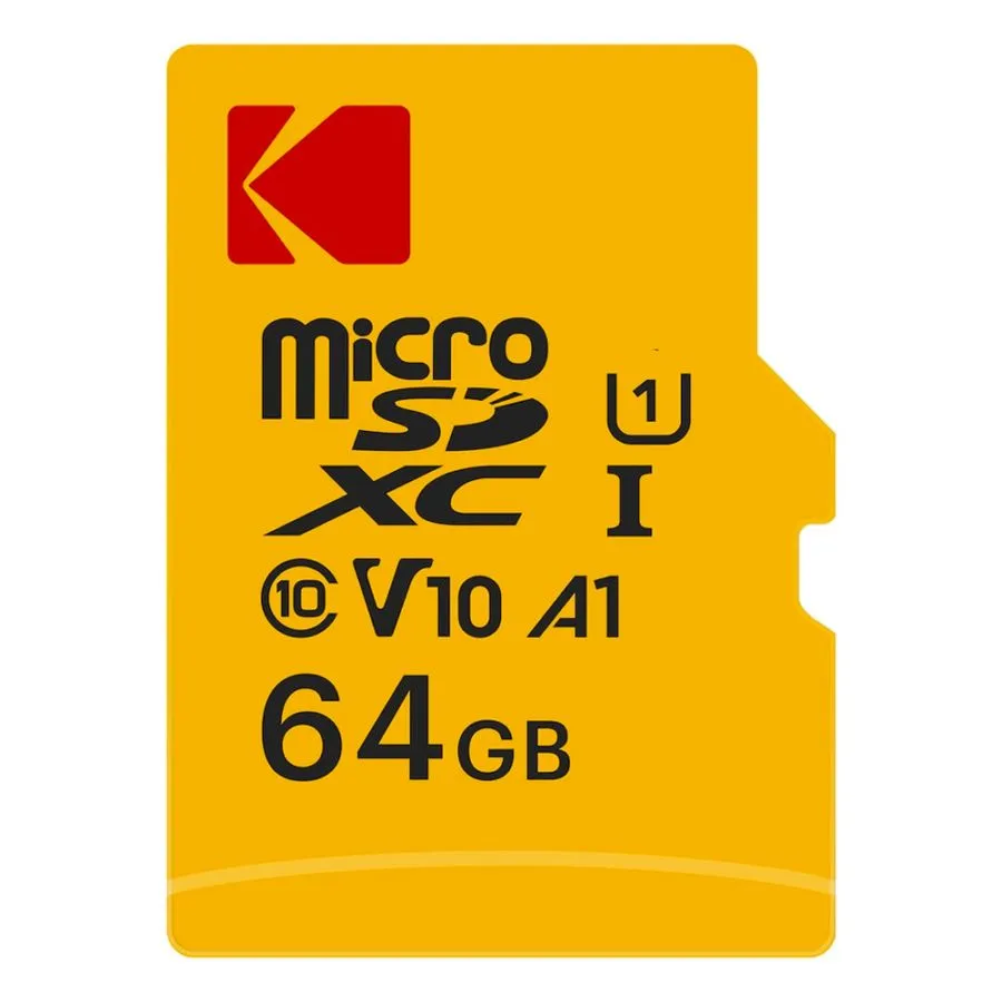 Scheda di Memoria microSDXC Kodak, 64Gb, Classe 10 / UHS-1 U1, Con Adattatore EKMSDM64GXC10K - immagine 1