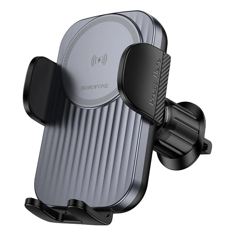 Caricabatterie Auto Wireless Borofone BH221 Path, 15W, 1.67A, Nero - immagine 1