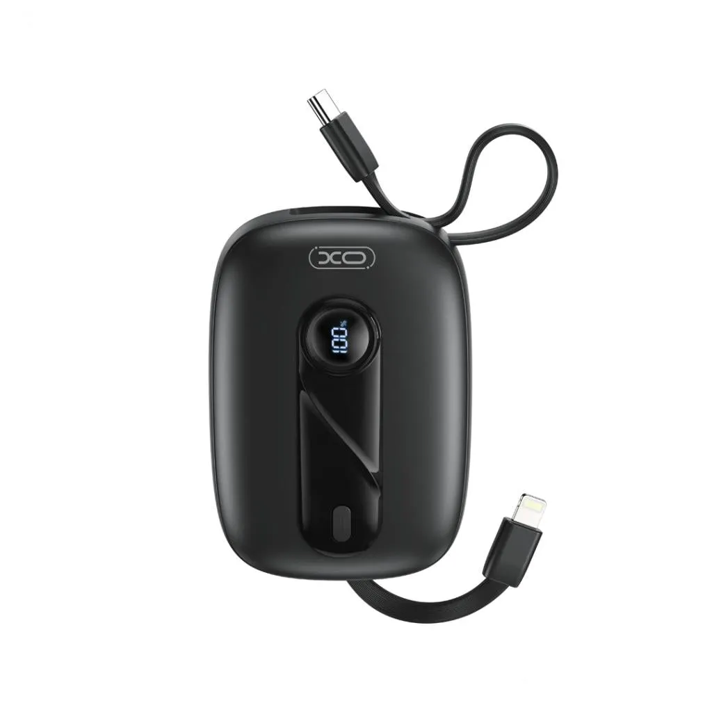 Batteria Esterna XO Design PR246, 10000mAh, 22.5W, PD, 1 x Lightning - 2 x USB-C, Nera - immagine 1