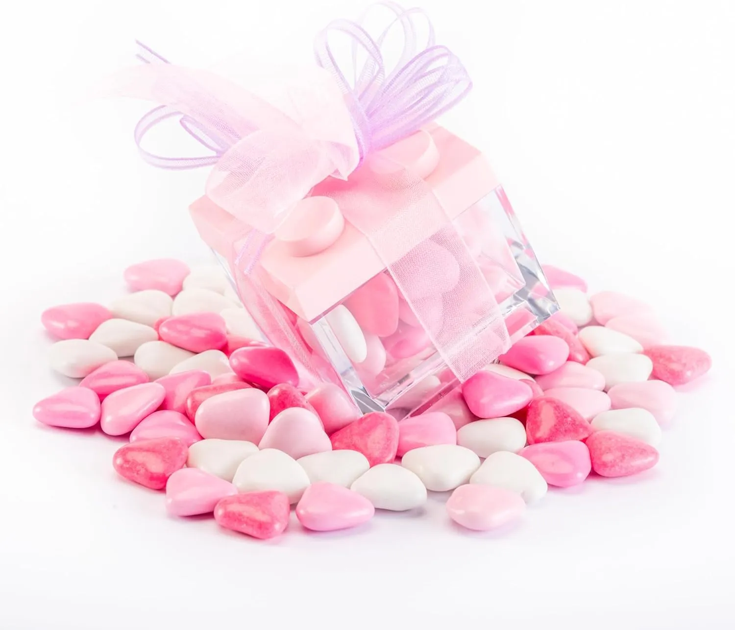 Manzoni Home - Contenitori Mattoncino - Set da 48 Pezzi colore Rosa - Ideali come Bomboniere per Matrimoni, Feste di Laurea e Decorazioni Creative - Made in Italy - immagine 5
