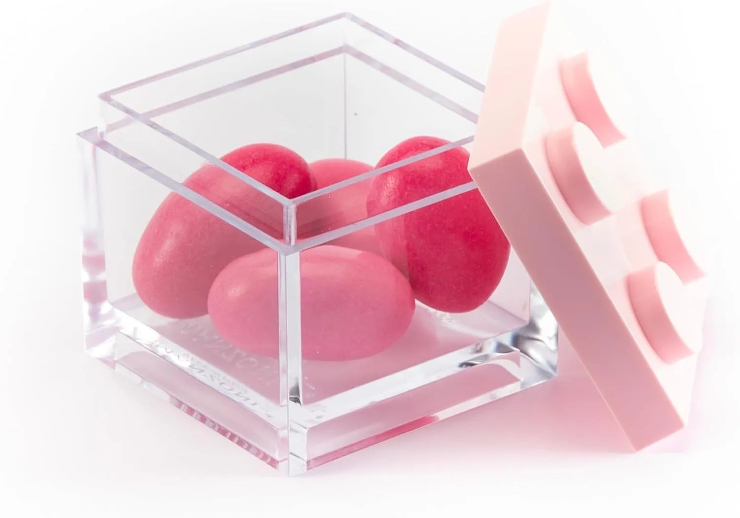 Manzoni Home - Contenitori Mattoncino - Set da 48 Pezzi colore Rosa - Ideali come Bomboniere per Matrimoni, Feste di Laurea e Decorazioni Creative - Made in Italy - immagine 6
