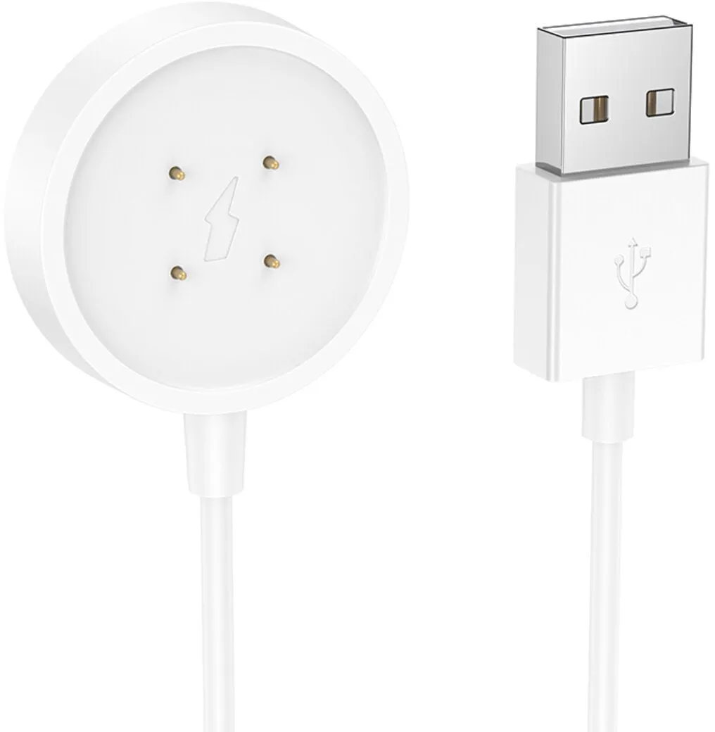 Cavo di Ricarica per Smartwatch HOCO Y24, USB-A, Bianco - immagine 1