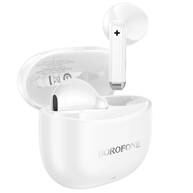 Auricolare Bluetooth Borofone BW88 Deep Rhyme, TWS, Bianco - immagine 1