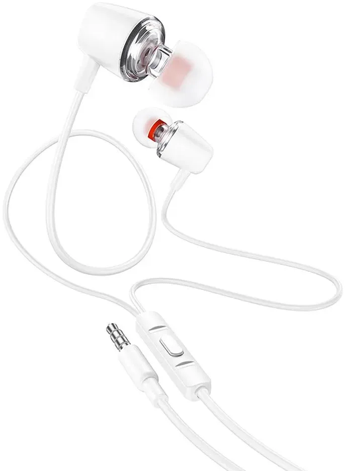 Handsfree 3.5mm HOCO M107, Bianco - immagine 1