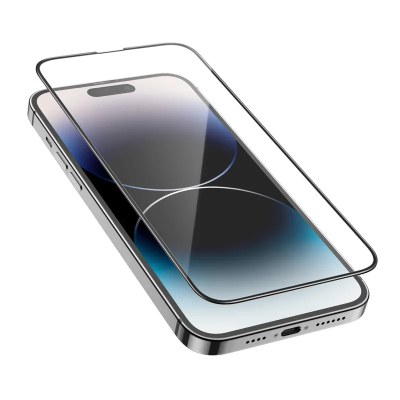 Pellicola Protettiva Schermo HOCO G16 per Apple iPhone 14 Pro, Vetro Temperato, Full Glue, 5D, Nera - immagine 1