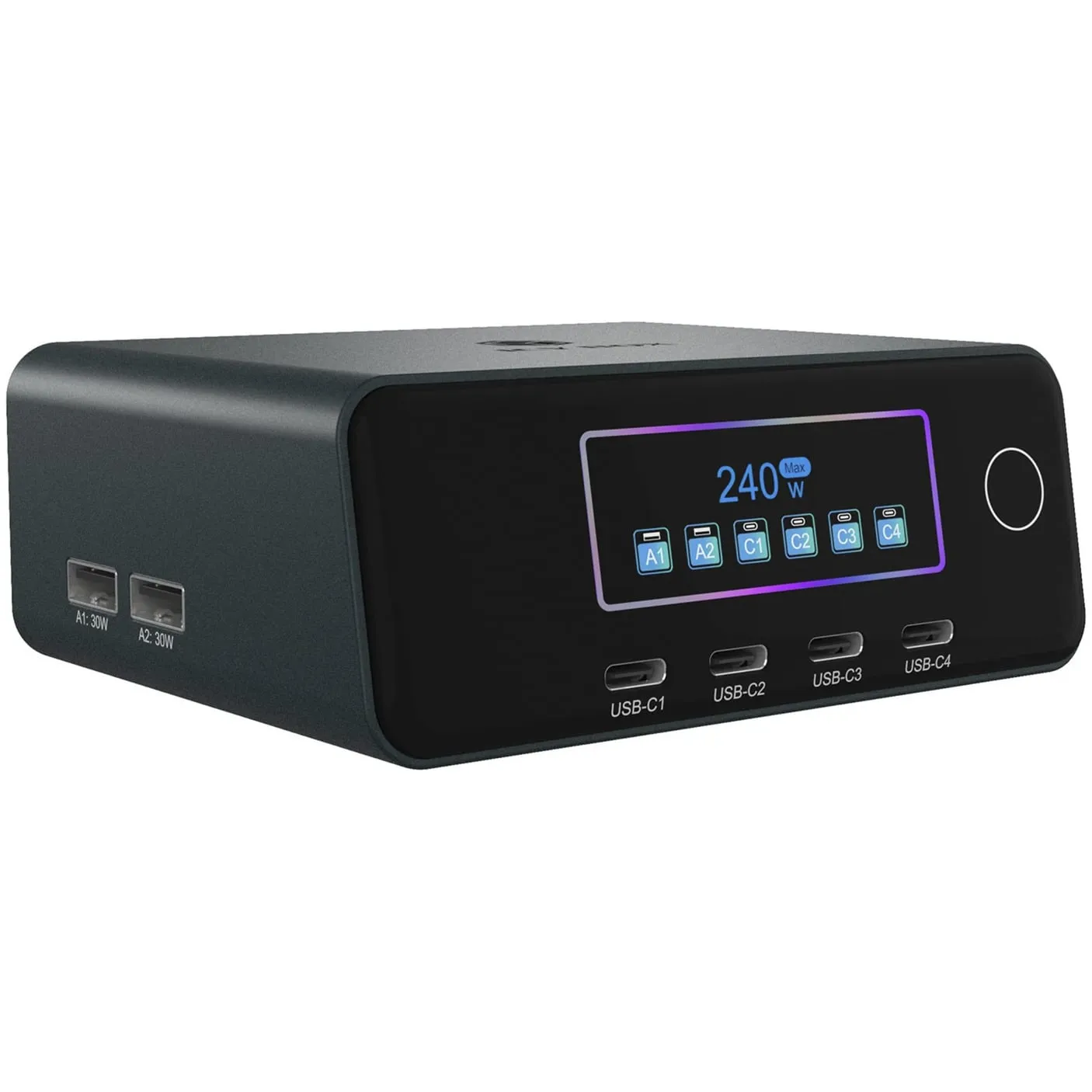 Diamond Charge 2401 caricatore GaN con display LCD-TFT, Caricabatterie - immagine 1