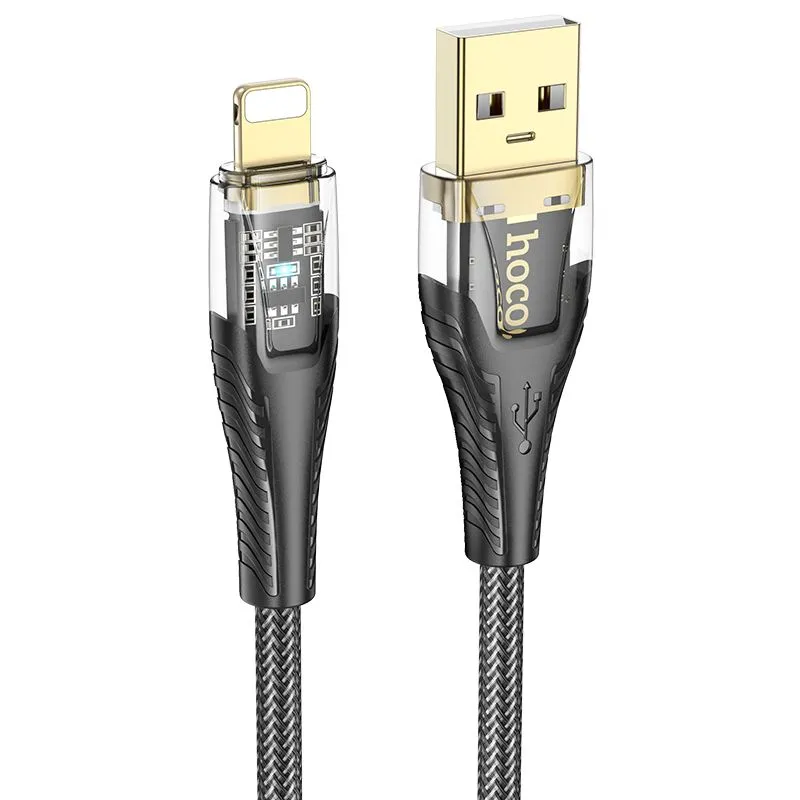 Cavo Dati e Ricarica USB-A - Lightning HOCO U121, 18W, 1.2m, Nero - immagine 1