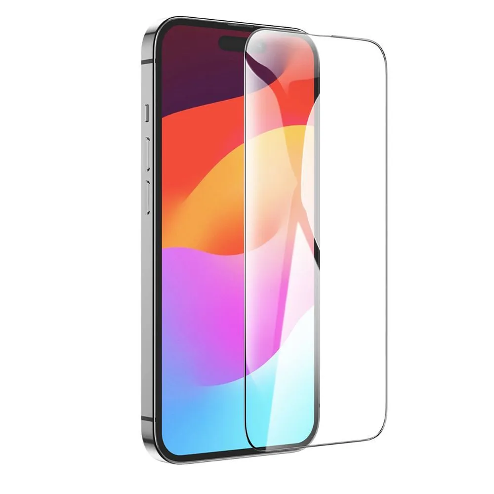 Pellicola Protettiva Schermo HOCO G14 per Apple iPhone 15 Pro, Vetro Temperato, Full Glue, Set 10 pezzi, 5D, Nera - immagine 1