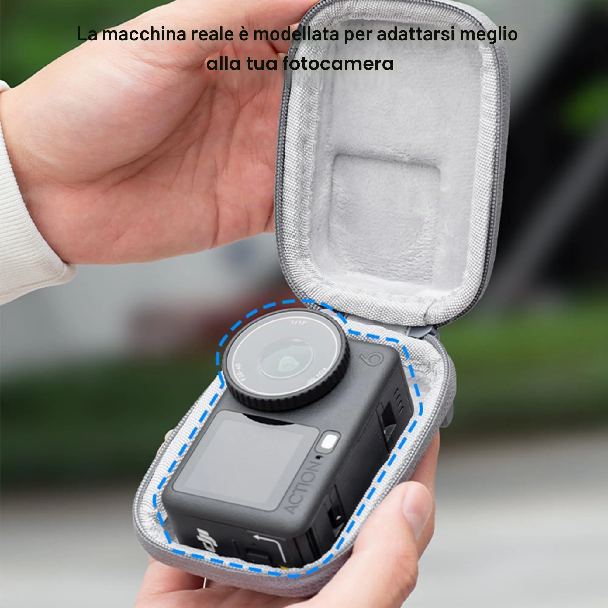 Lemxiee Custodia rigida per DJI Osmo Action 6 Cover Accessori + [2+2+2 Pezzi] Pellicola Vetro Temperato per DJI Osmo Action 6 Protettiva Case - immagine 4