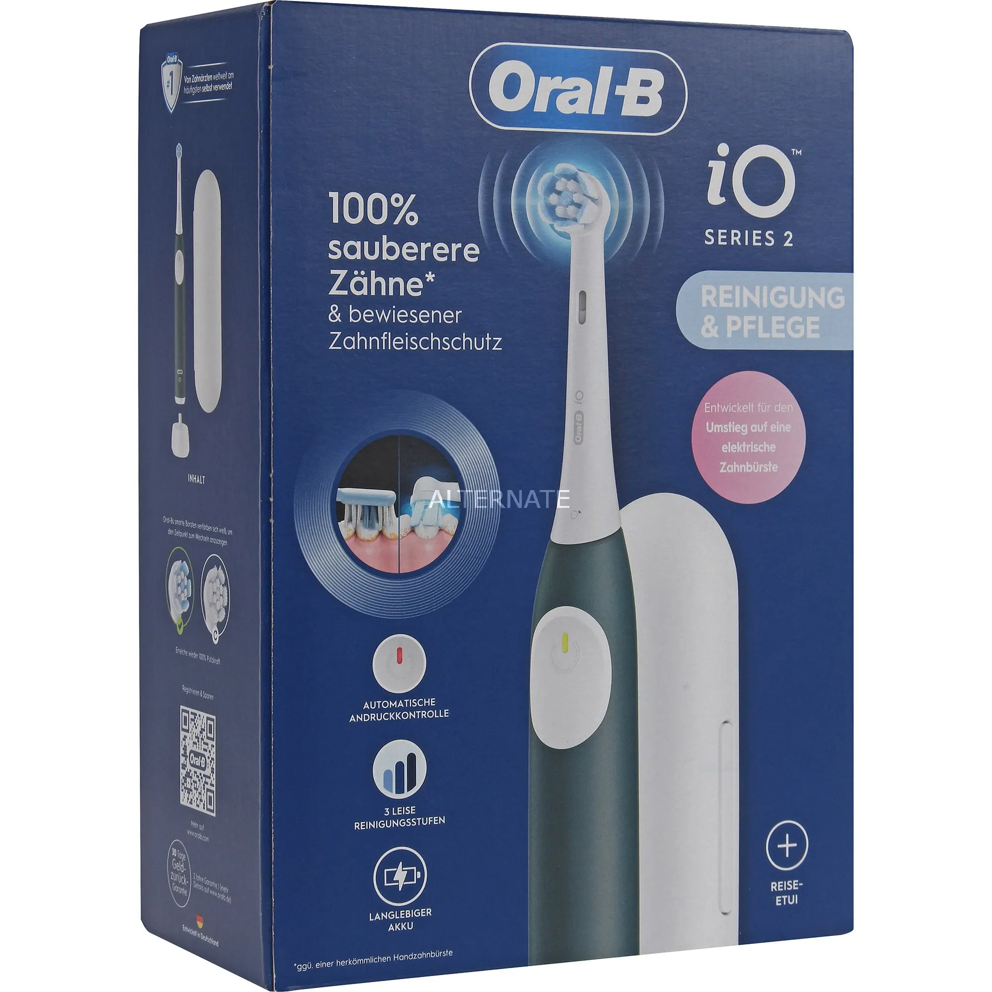 615204 spazzolino elettrico Adulto Spazzolino a vibrazione Verde, Spazzolino da denti elettrico - immagine 1