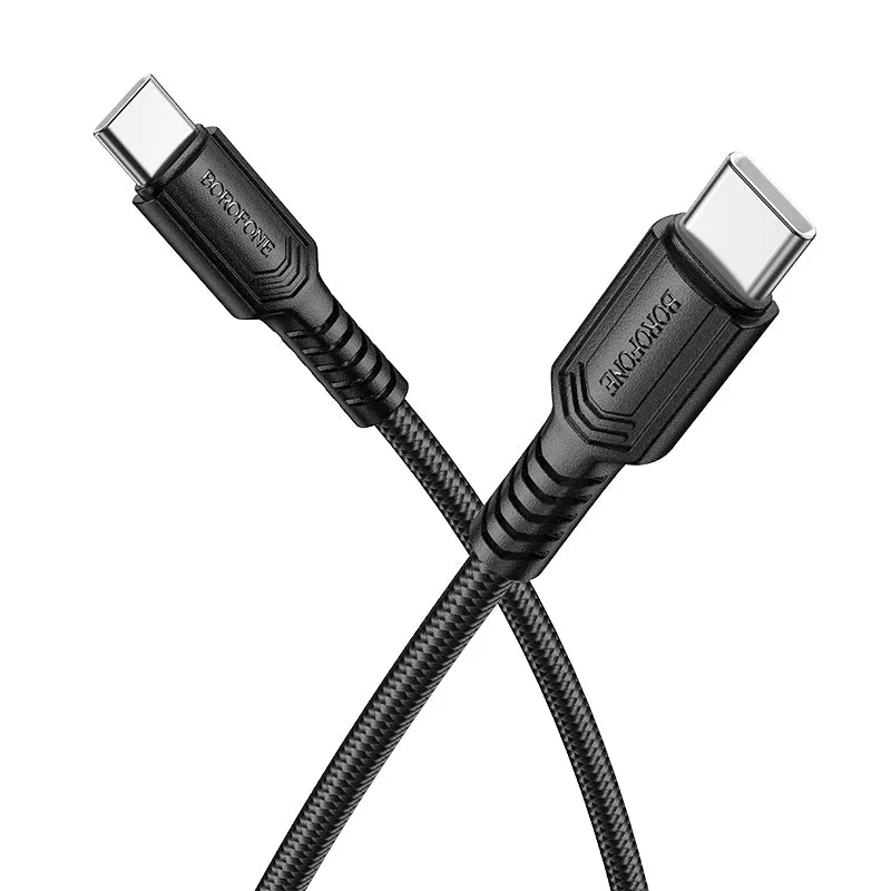 Cavo Dati e Ricarica USB-C - USB-C Borofone BX116 Certain, 60W, 1m, Nero - immagine 1