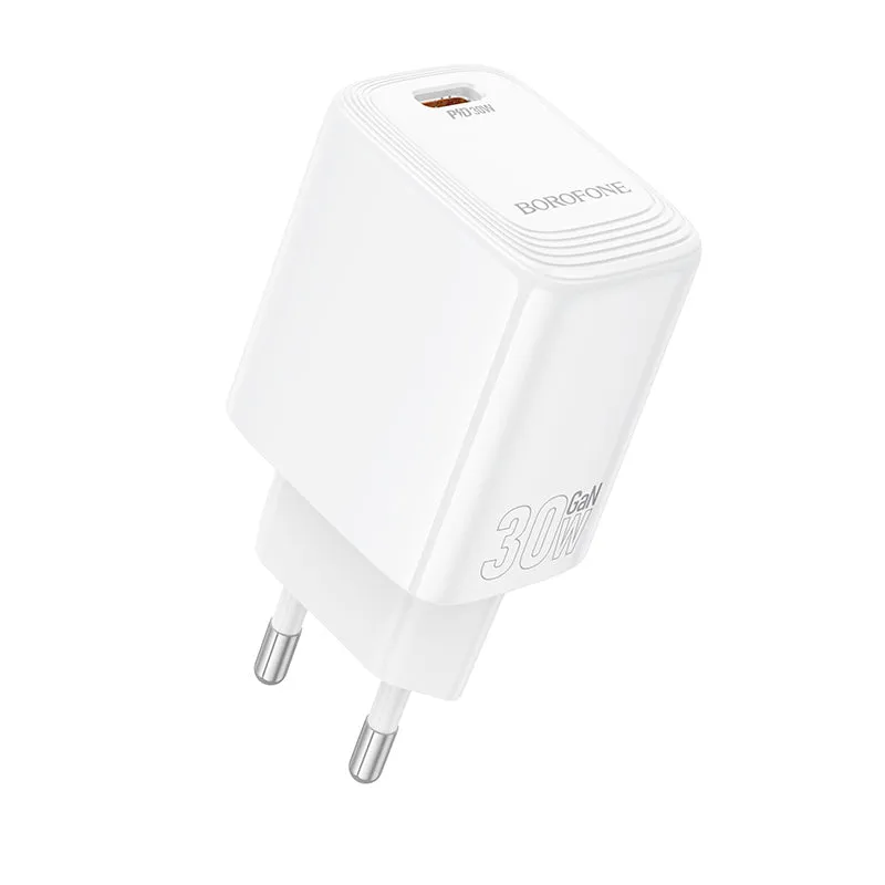 Caricabatterie Retea Borofone BN28 Fuente, 30W, 3A, 1 x USB-C, Bianco - immagine 1