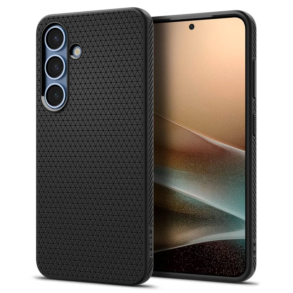 Custodia per Samsung Galaxy S25 S931, Spigen, Liquid Air, Nera ACS09000 - immagine 1