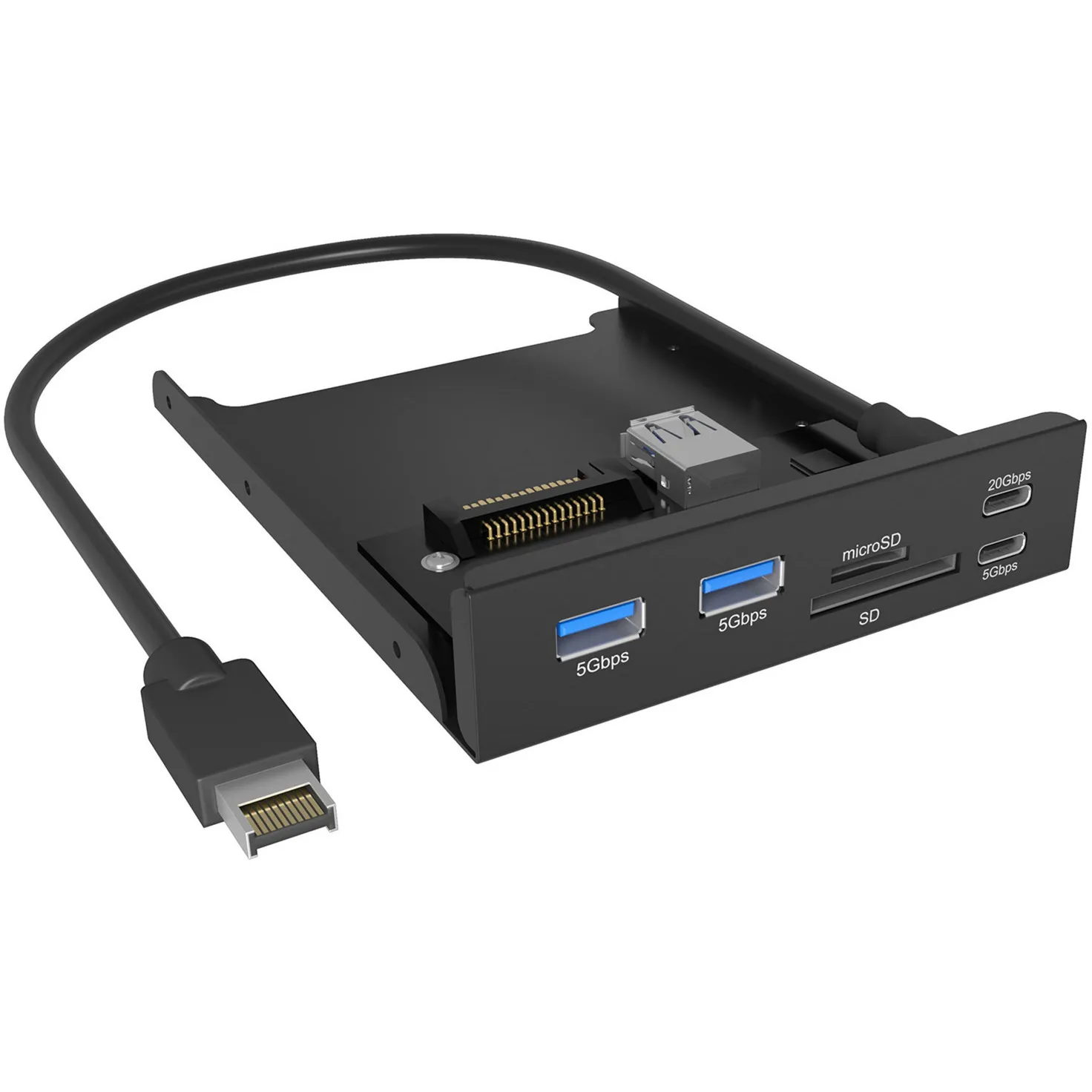 IB-HUB1419-i3 8,89 cm (3.5") Nero, Adattatore - immagine 1