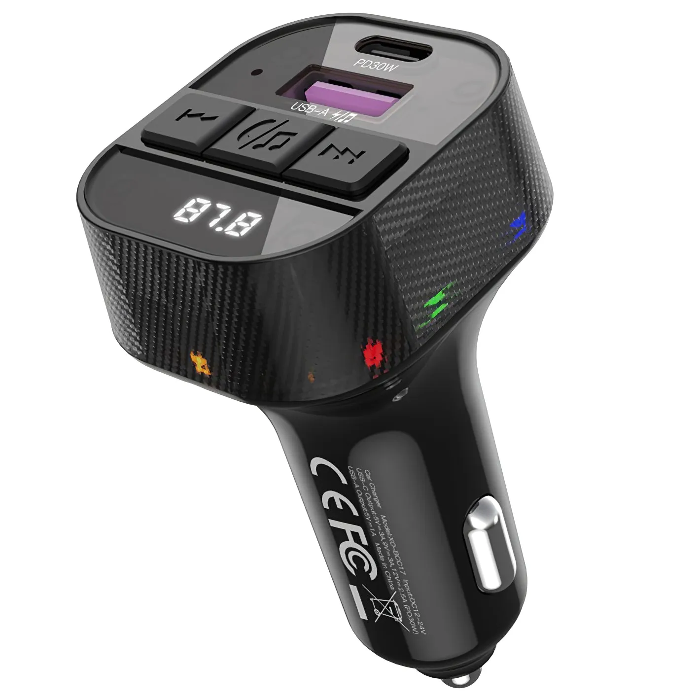 Modulatore FM Bluetooth XO Design BCC17, 1 x USB-A - 1 x USB-C - immagine 1