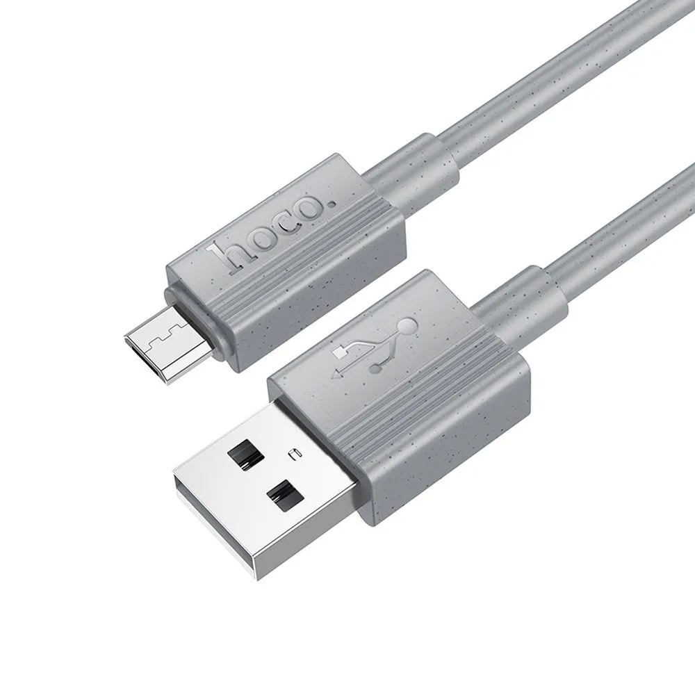 Cavo Dati e Ricarica USB-A - microUSB HOCO X107, 18W, 1m, Grigio - immagine 1