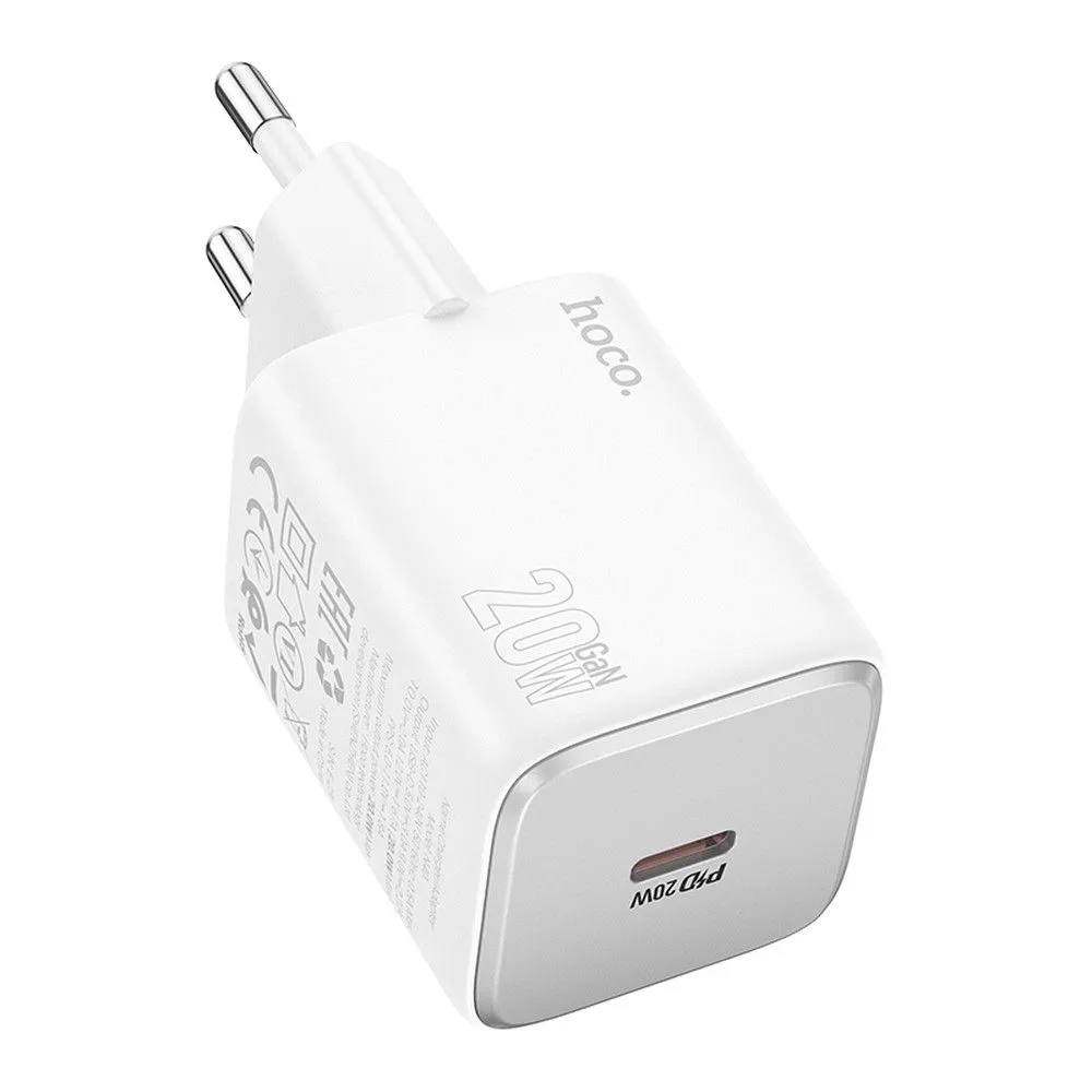 Caricabatterie da Rete HOCO N40, 20W, 3A, 1 x USB-C, Bianco - immagine 1