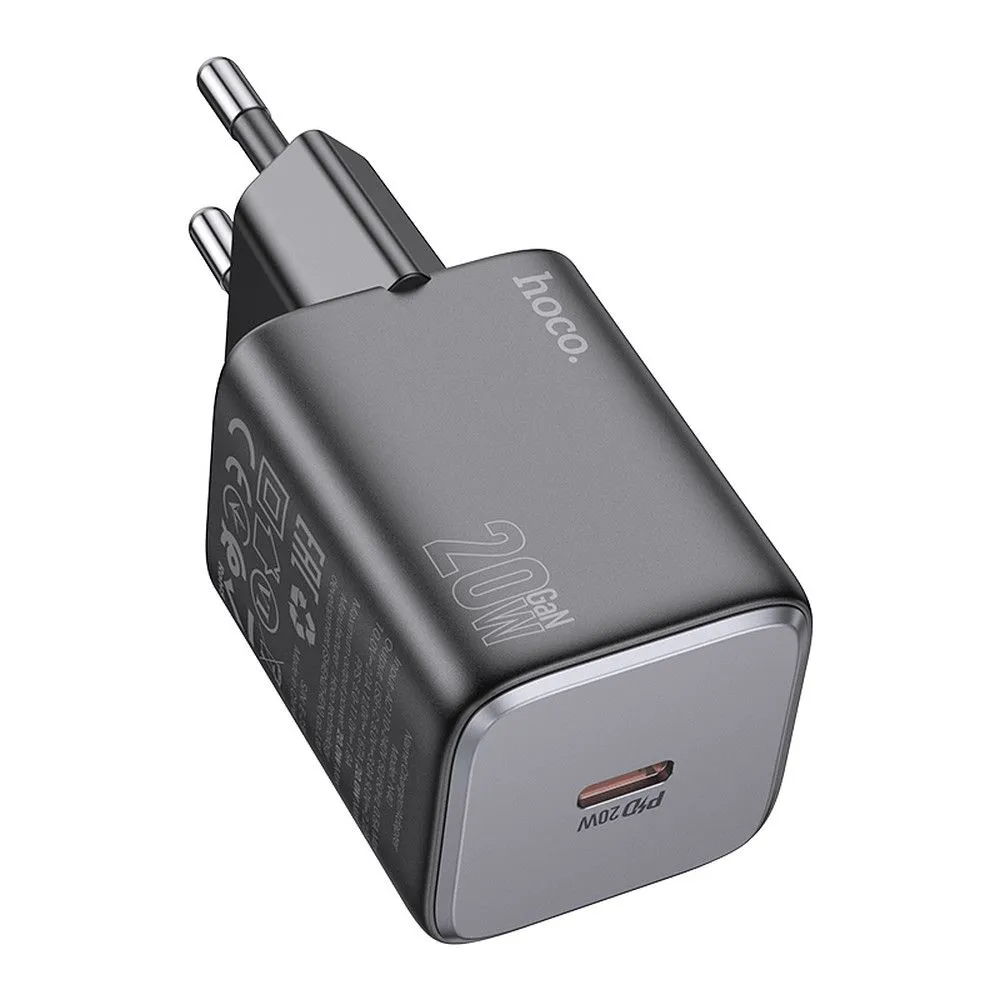 Caricabatterie da Rete HOCO N40, 20W, 3A, 1 x USB-C, Nero - immagine 1