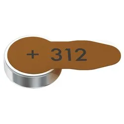 Batteria Zinco aria HEARING AID 312 Marrone (8pz) 24607 101 418 - immagine 1