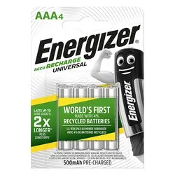 Batteria Ministilo AAA ricaricabile 500mAh RECHARGE UNIVERSAL (4pz) E301375705 - immagine 1