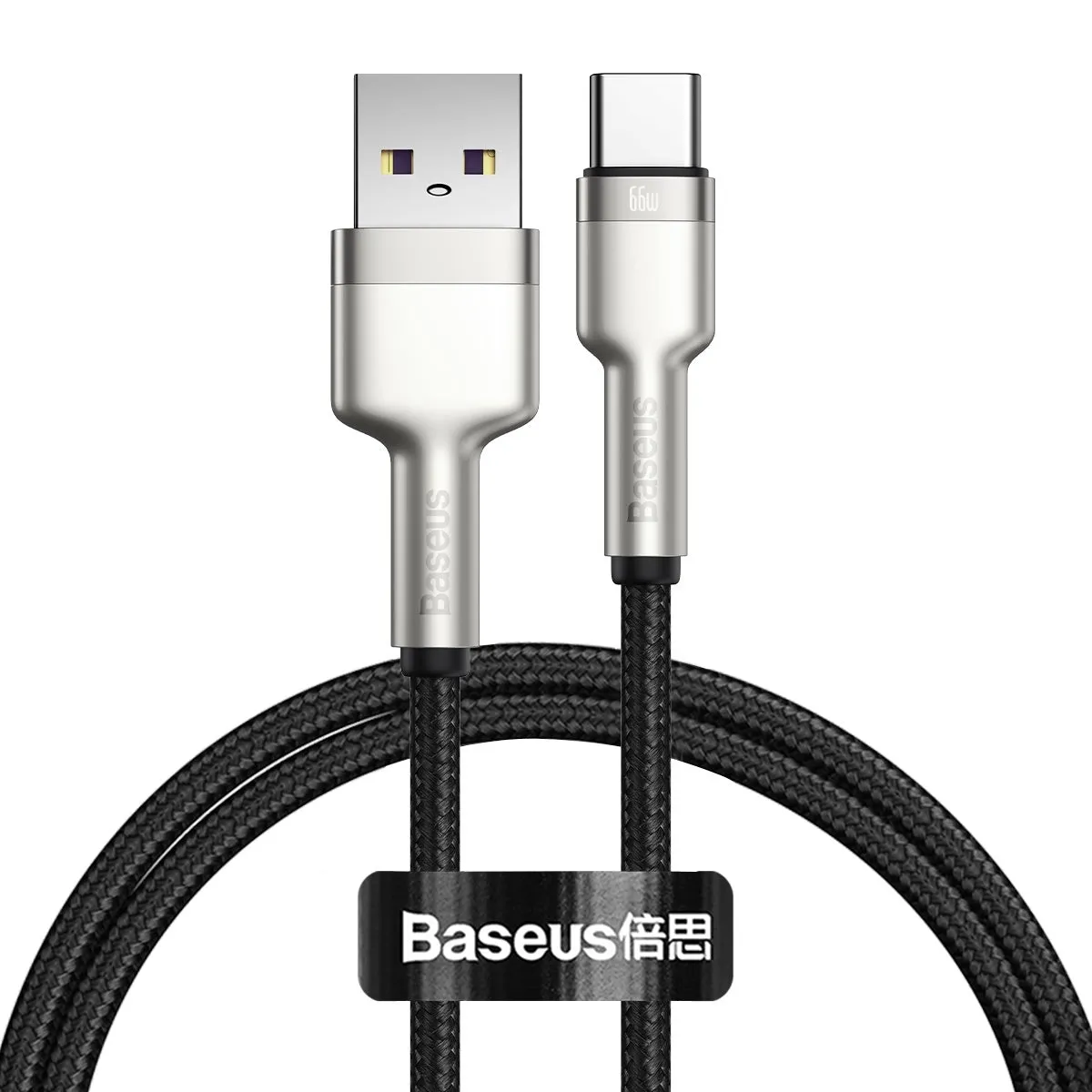 Cavo dati e ricarica USB-A - USB-C Baseus Cafule Metal Series, 66W, 1m, nero CAKF000101 CAKF000101 - immagine 1