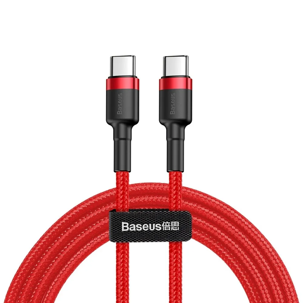 Cavo dati e ricarica USB-C - USB-C Baseus Cafule, 60W, 2m, rosso CATKLF-H09 - immagine 1