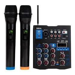 Mixer disc jockey Bundle doppio radiomicrofono VHF Black MXW 5 - immagine 1