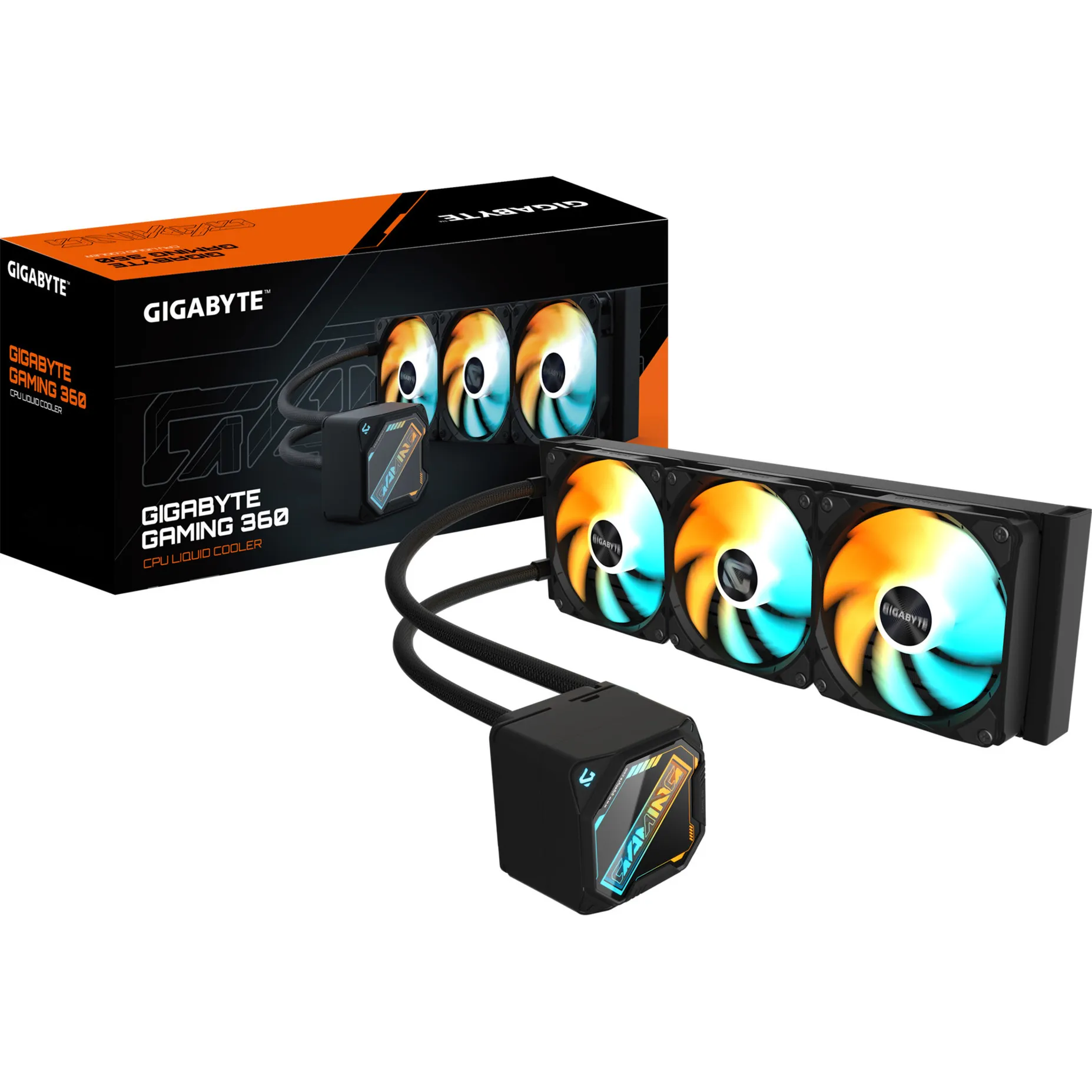 GAMING 360 Raffreddamento Liquido per CPU - 3x120 mm Ventole ARGB, Meccanismo di bloccaggio a scorrimento, DAISY-CHAIN, Compatibile con Intel LGA 1851 e AMD AM5, Raffreddamento ad acqua - immagine 1