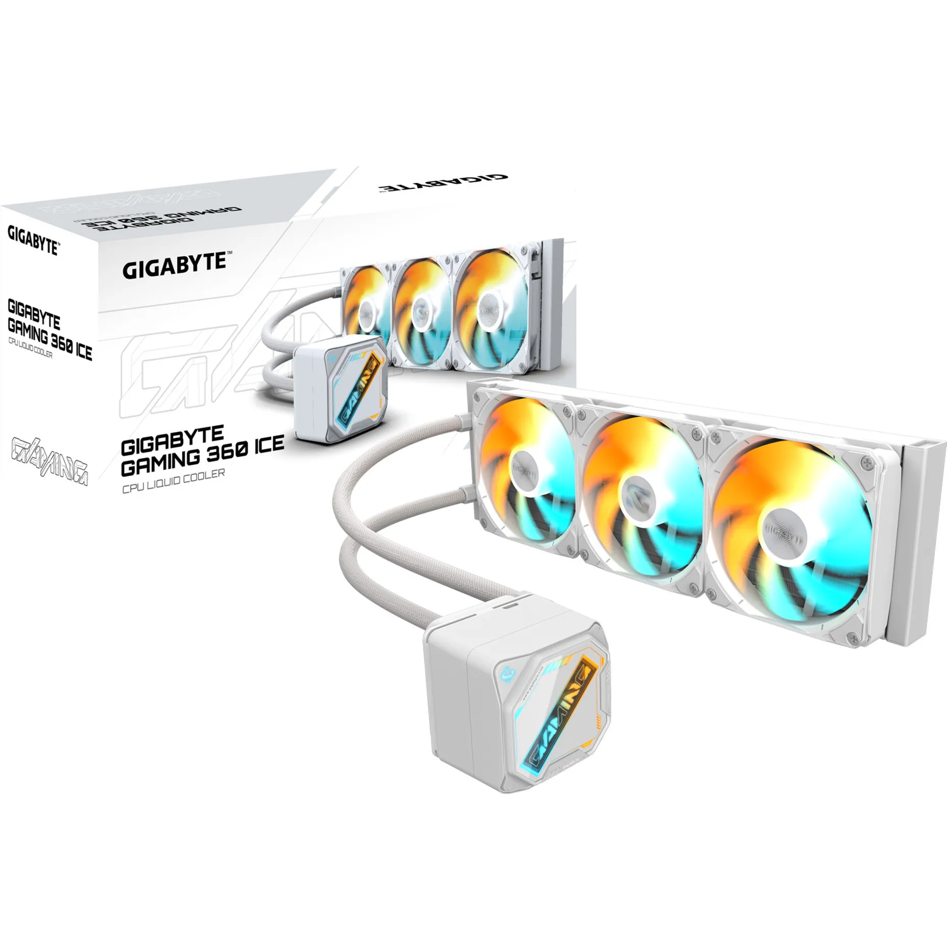 GAMING 360 ICE Raffreddamento Liquido per CPU - 3x120 mm Ventole ARGB, Meccanismo di bloccaggio a scorrimento, DAISY-CHAIN, Compatibile con Intel LGA 1851 e AMD AM5, Raffreddamento ad acqua - immagine 1