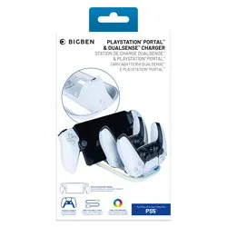 Base ricarica PLAYSTATION 5 Portal&Dualsense Twin White e Black PS5TRIPLECHARGER - immagine 1