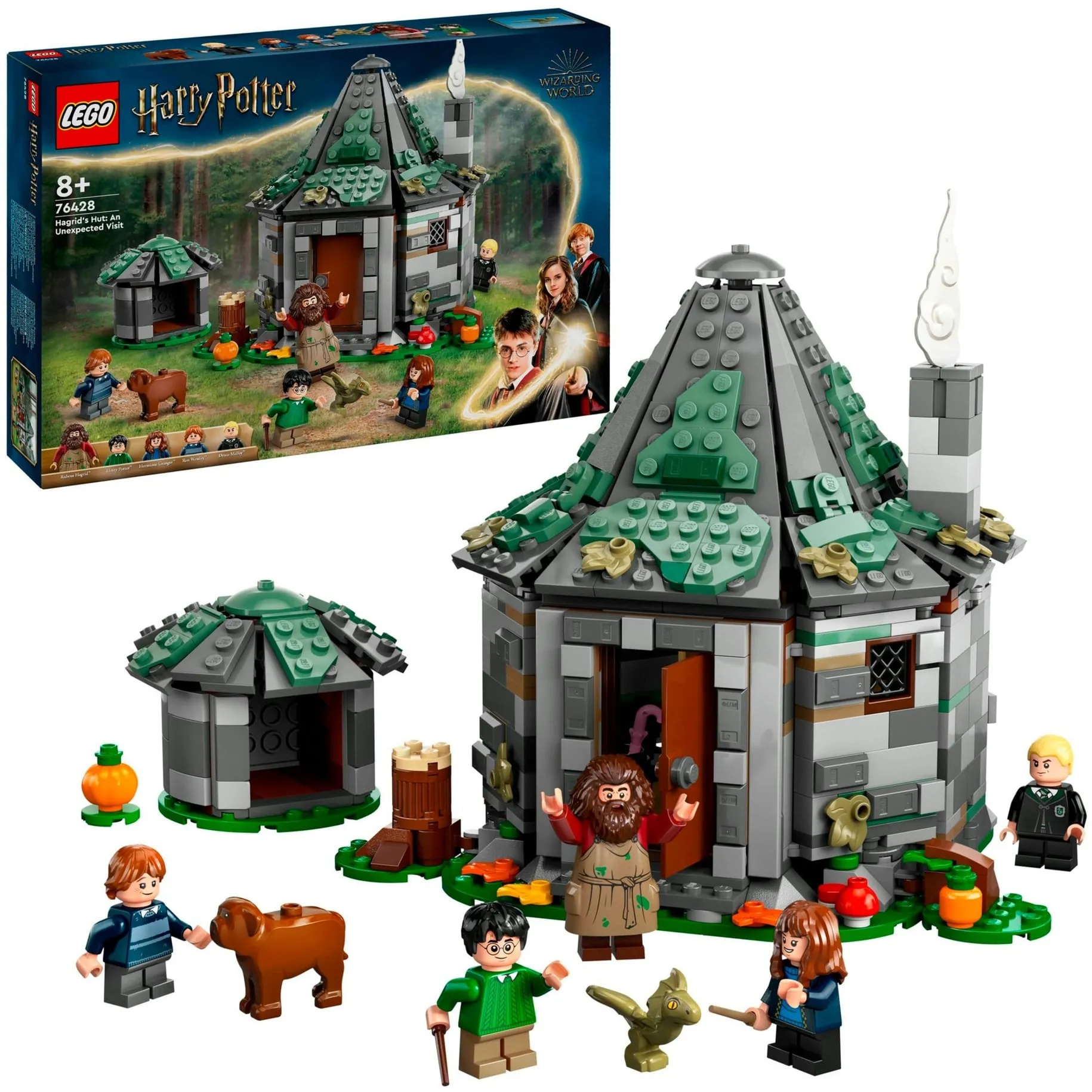 Harry Potter 76428 La Capanna di Hagrid: una Visita Inattesa, Giochi per Bambini 8+ Anni, Casa Giocattolo con 7 Personaggi, Giochi di costruzione - immagine 1