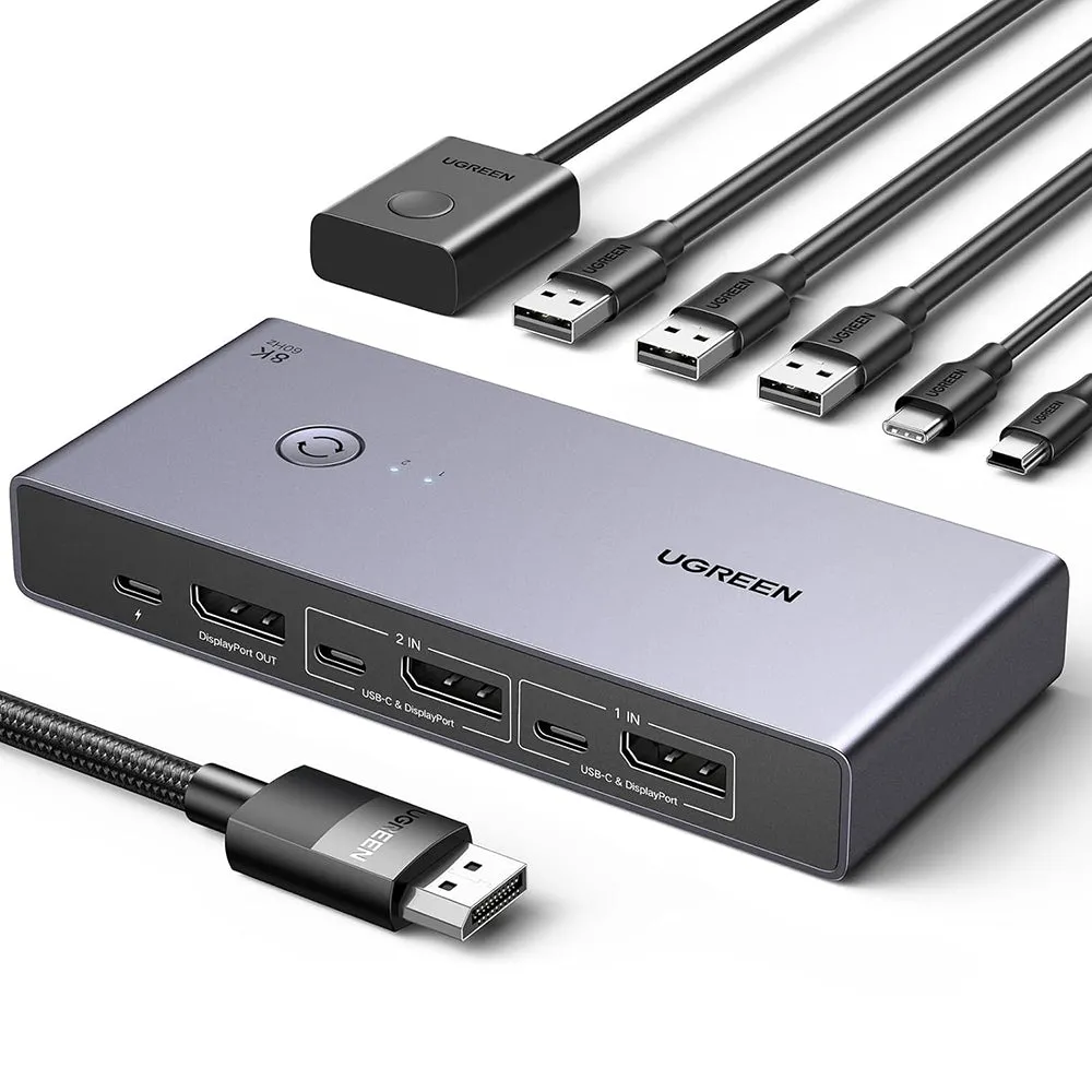 Switch Video DisplayPort UGREEN CM695 (25962), Nero - immagine 1
