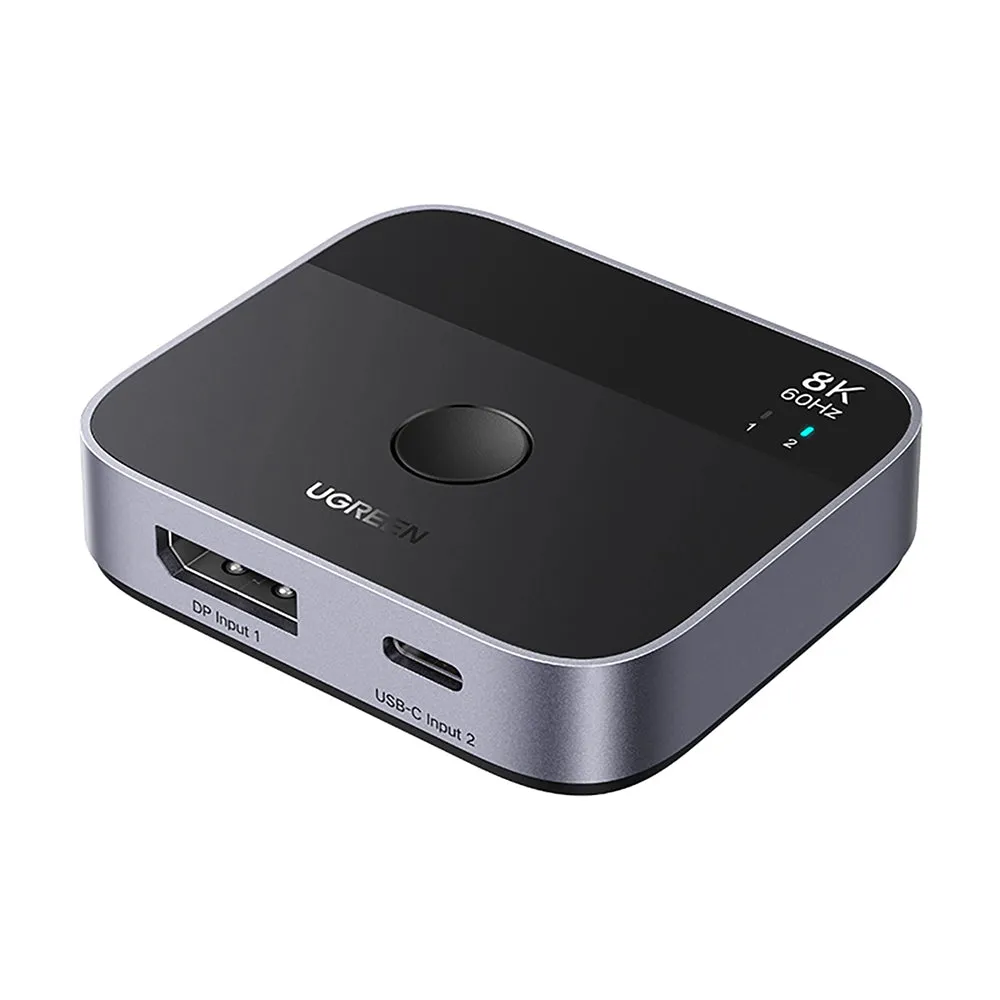 Switch Video DisplayPort / USB-C UGREEN 65878, Nero - immagine 1
