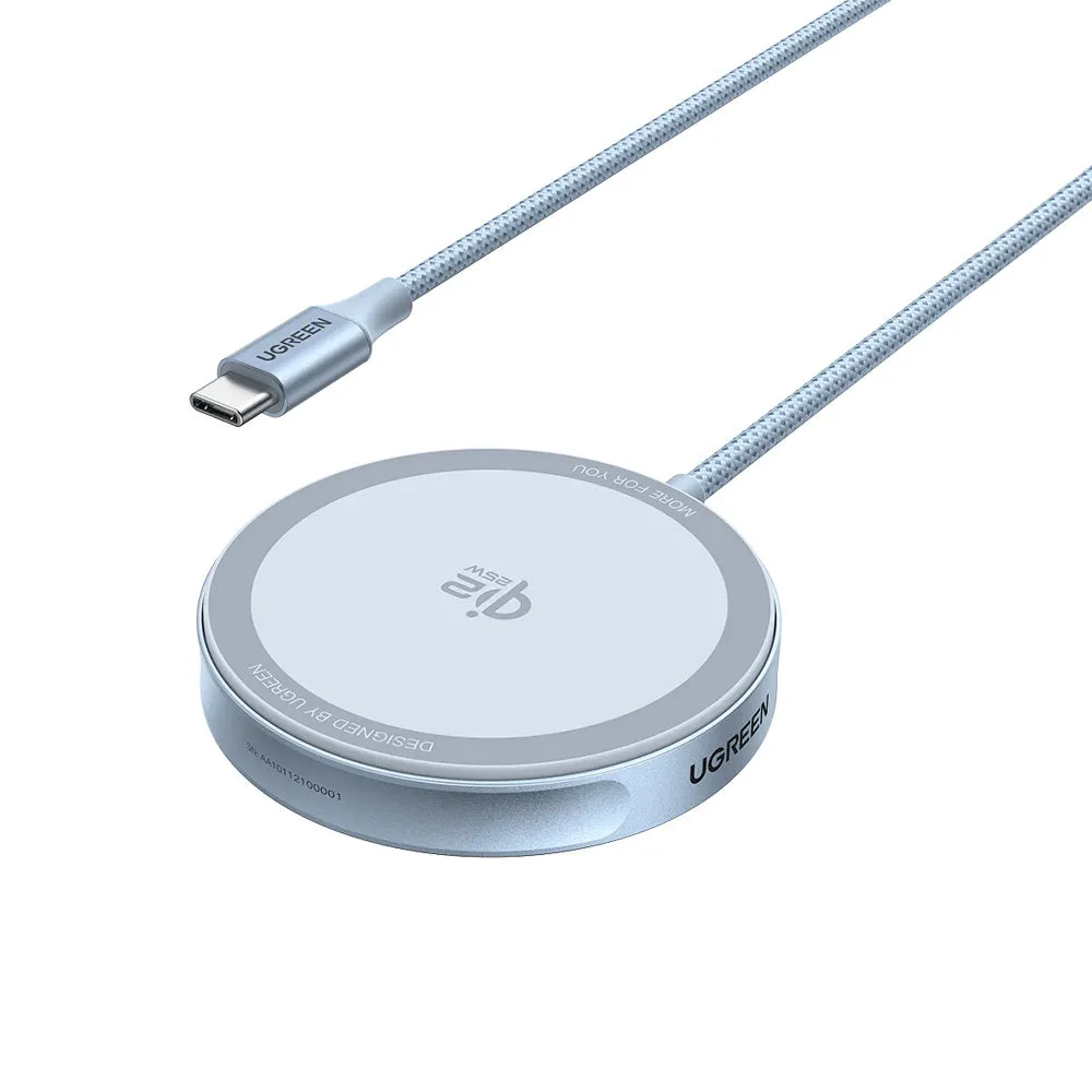 Caricabatterie Wireless UGREEN MagFlow, 25W, Blu - immagine 1