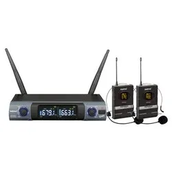 Kit microfoni Set 8302Lav doppio ad archetto Black e Grey - immagine 1