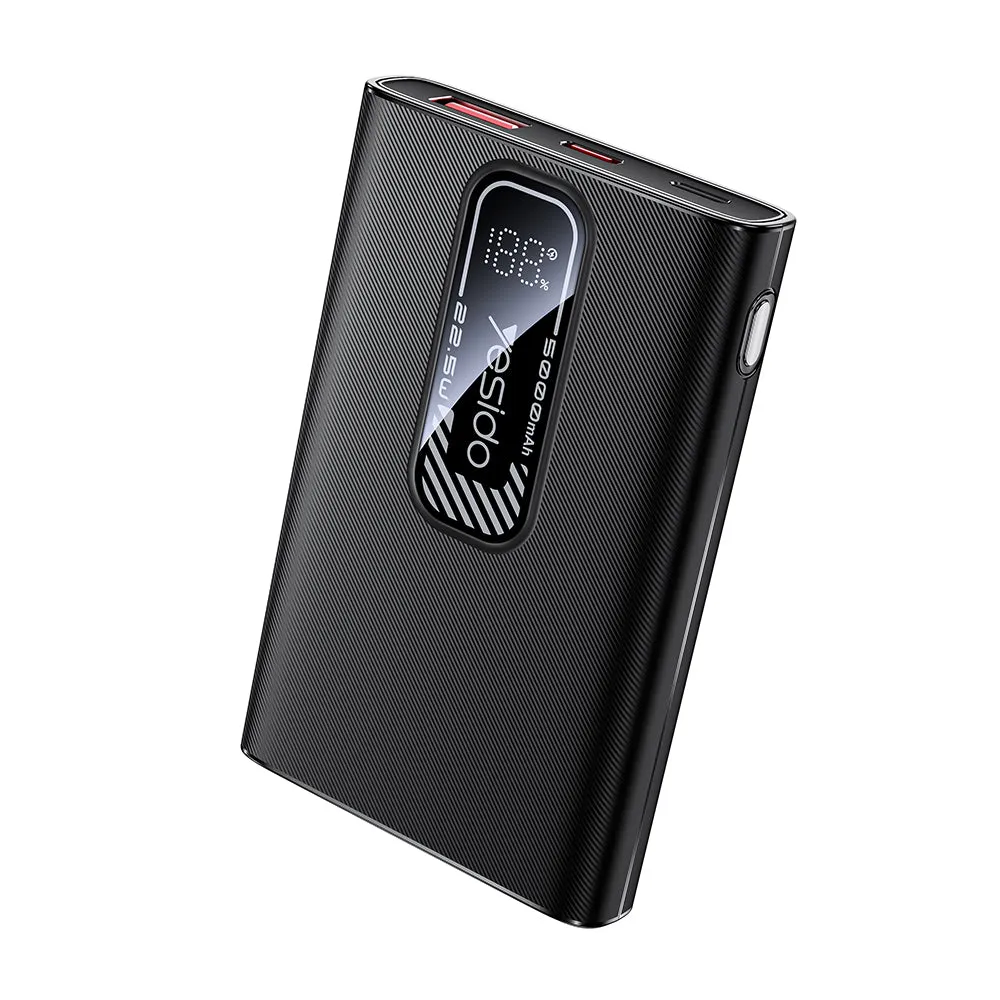 Batteria Esterna Yesido YP92, 5000mAh, 22.5W, QC + PD, 1 x USB-A - 1 x USB-C, Nera - immagine 1