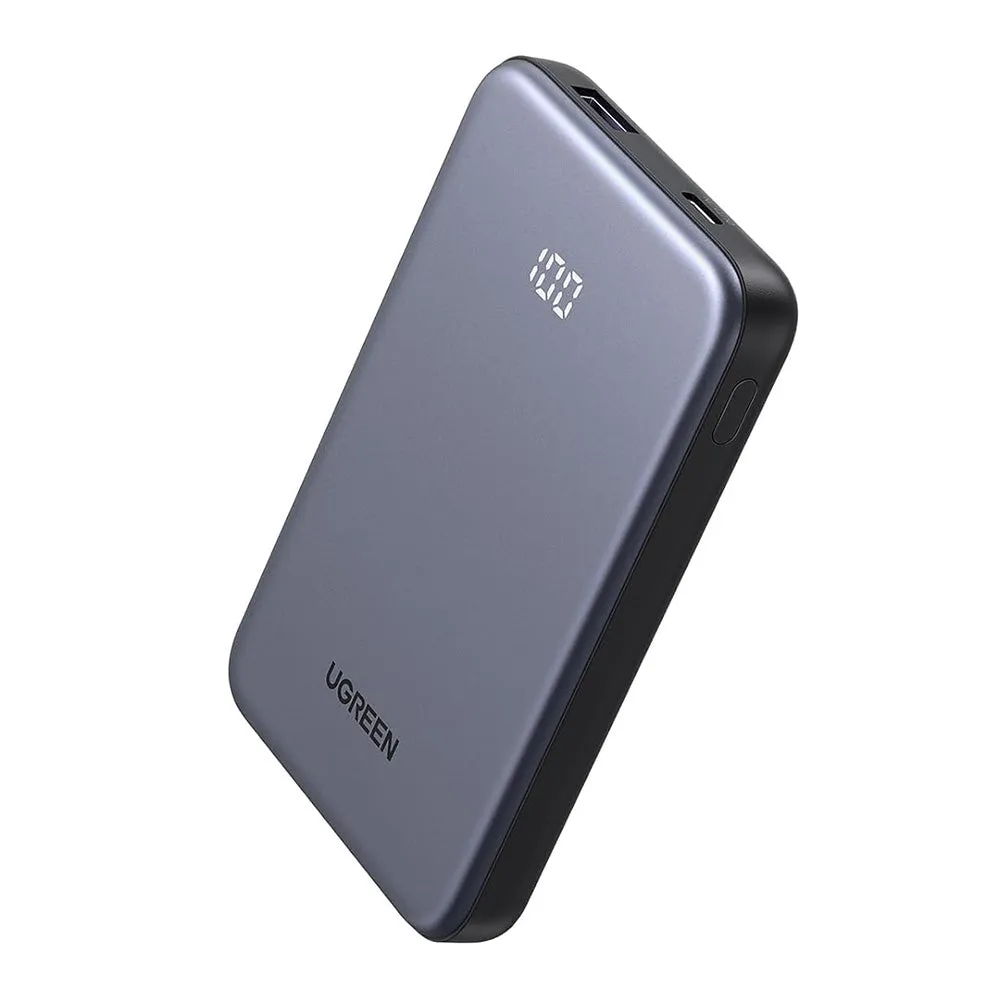Batteria Esterna UGREEN 75131B, 10000mAh, 22.5W, QC + PD, 1 x USB-A - 1 x USB-C, Grigio - immagine 1