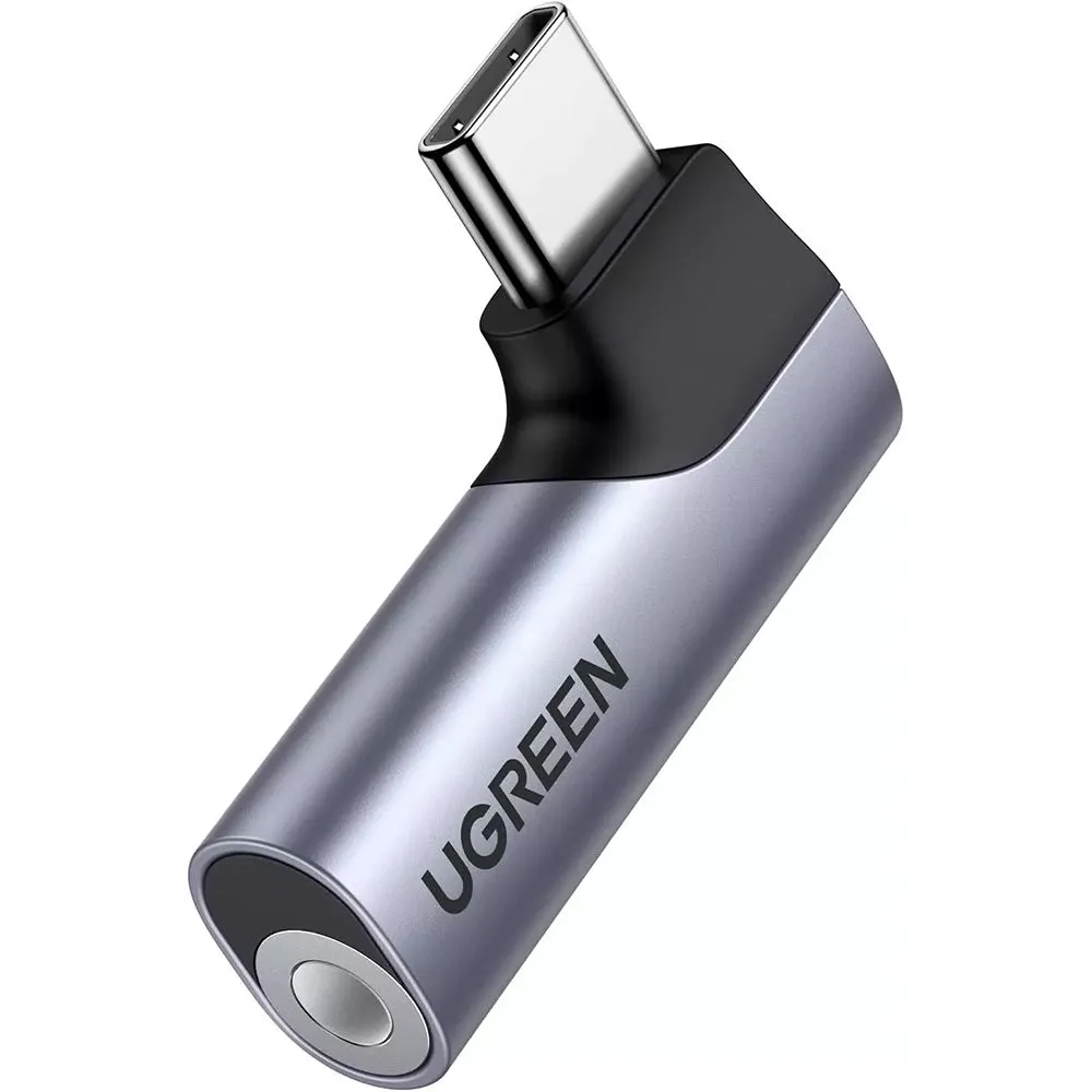 Adattatore Audio USB-C - 3.5mm UGREEN CM460 (20194) Angolato, Grigio - immagine 1