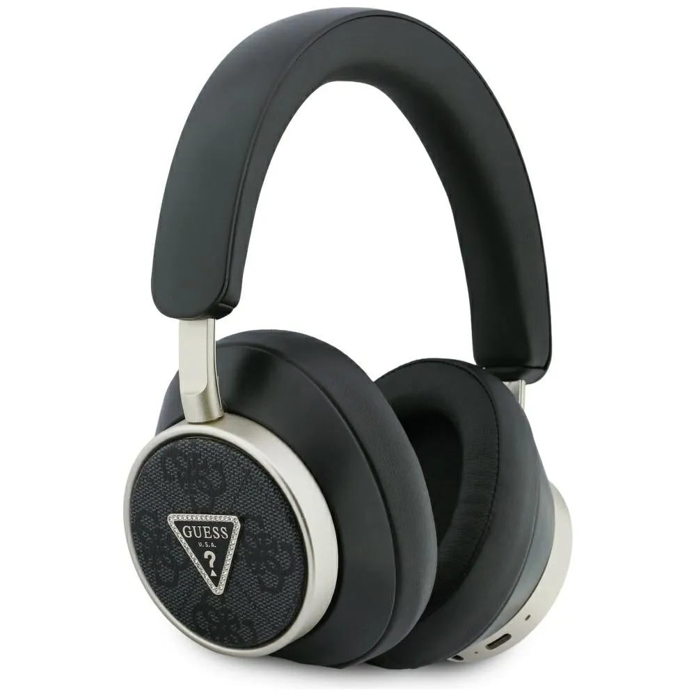 Auricolare Bluetooth Guess 4G Logo Triangolo Dorato, A2DP, Nero - immagine 1