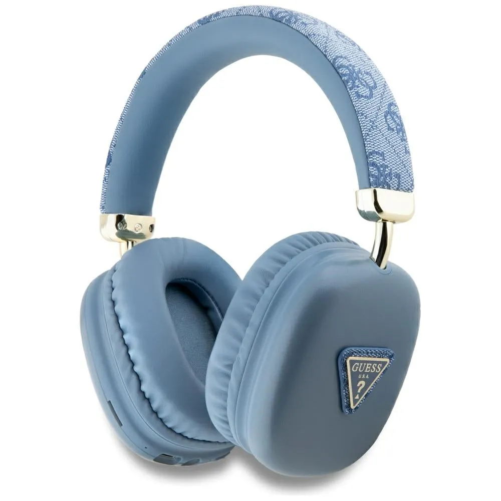 Auricolare Bluetooth Guess 4G con logo triangolo dorato, A2DP, Blu - immagine 1