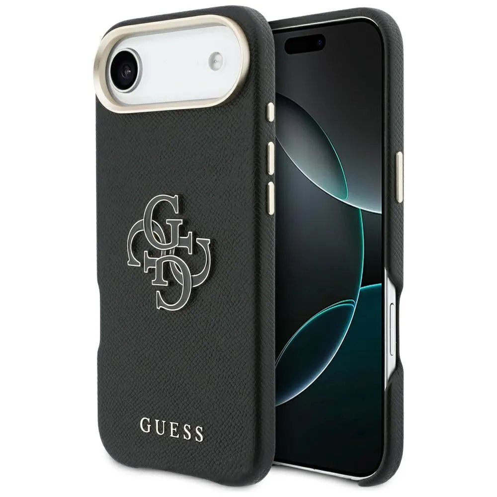 Custodia per Apple iPhone 17 Air, Guess, Resin Logo, Nera - immagine 1