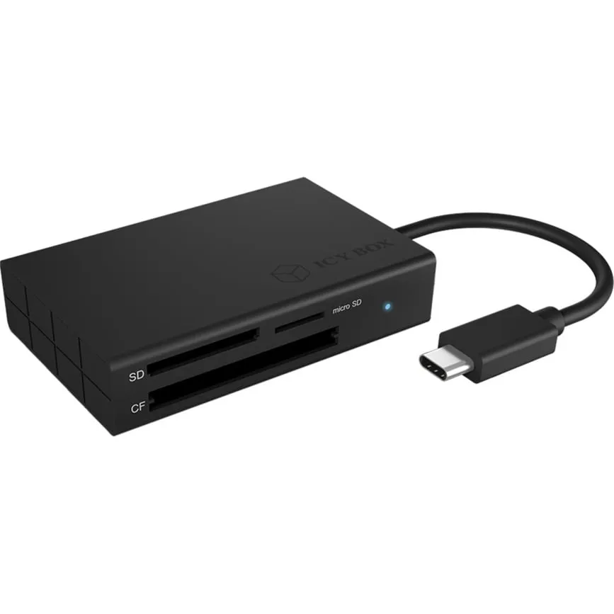 IB-CR401-C3 lettore di schede USB 3.2 Gen 1 (3.1 Gen 1) Type-C Nero - immagine 1