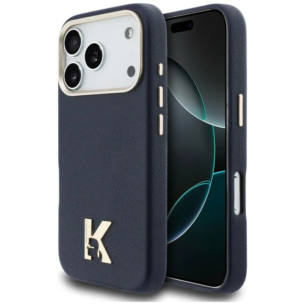Custodia MagSafe per Apple iPhone 17 Pro, Karl Lagerfeld, Karl Head Logo, Blu - immagine 1
