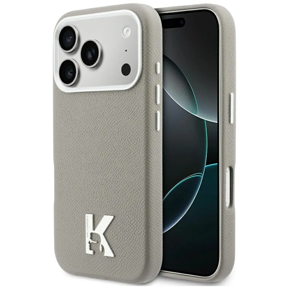 Custodia MagSafe per Apple iPhone 17 Pro, Karl Lagerfeld, Karl Head Logo, Grigio - immagine 1