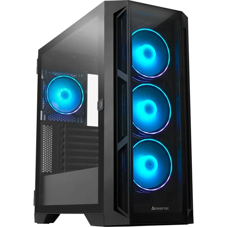 APEX GA-01B-TG-OP ATX Midi Tower Nero, Chassis Tower - immagine 1