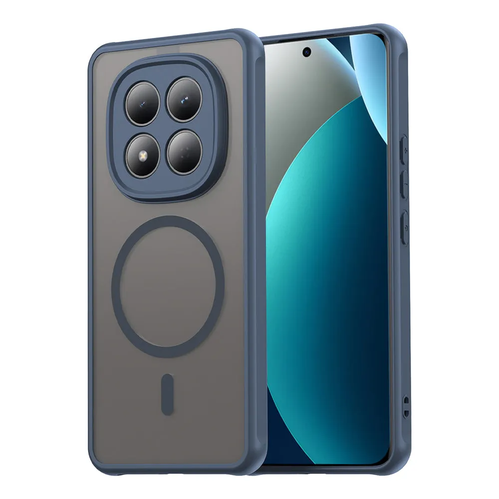 Custodia MagSafe per Xiaomi Redmi Note 15 Pro 4G, Techsuit, HaloFrost II, Blu Navy - immagine 1