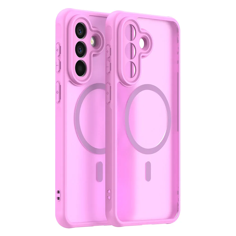 Custodia MagSafe per Samsung Galaxy A57 5G, Techsuit, HaloFrost II, Rosa - immagine 1