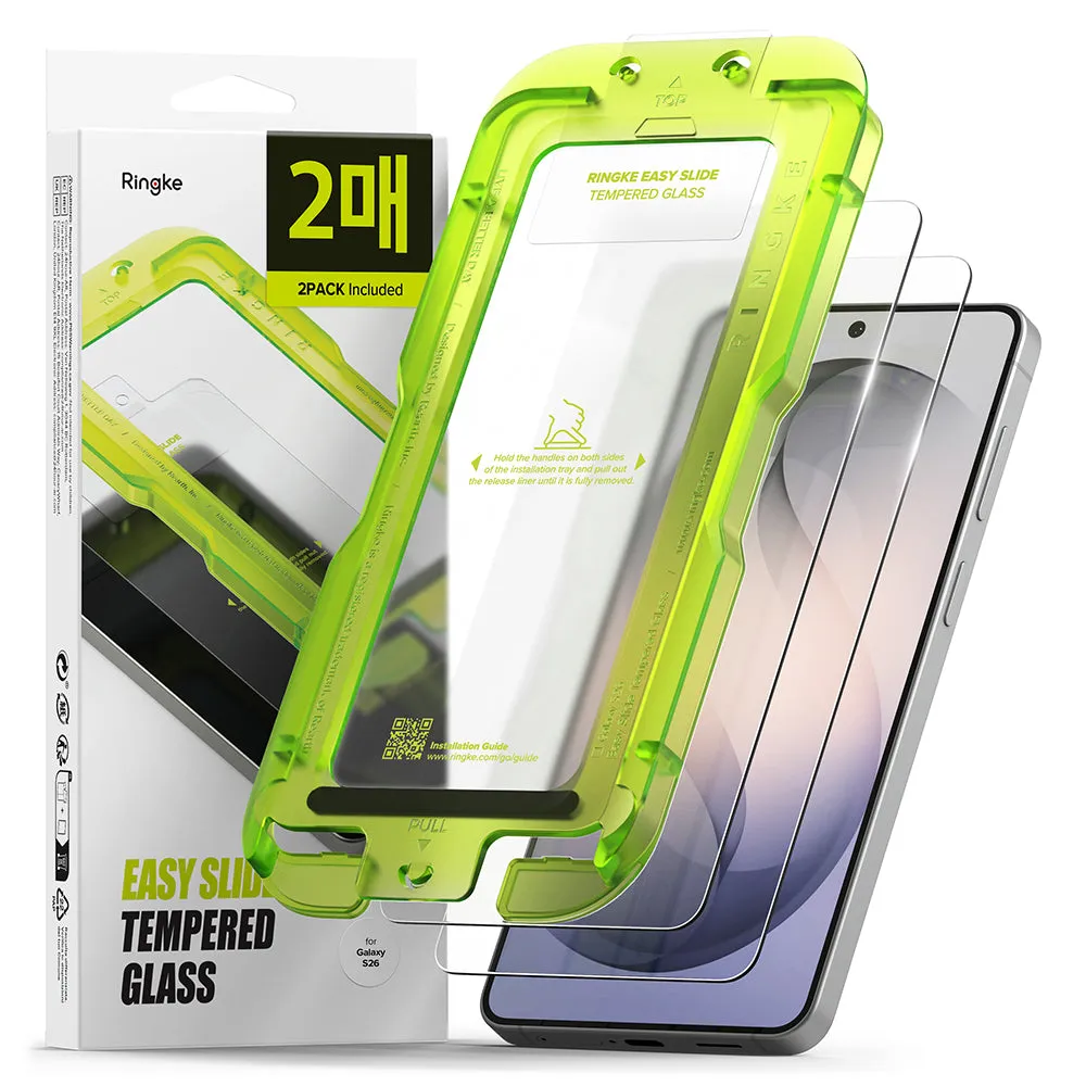 Pellicola protettiva Schermo Ringke Easy Slide per Samsung Galaxy S26 S942, Vetro Temperato, Full Glue, Set 2 pezzi - immagine 1
