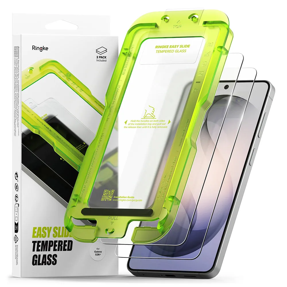 Pellicola Protettiva Schermo Ringke Easy Slide per Samsung Galaxy S26 Plus S947, Vetro Temperato, Full Glue, Set 2 pezzi - immagine 1