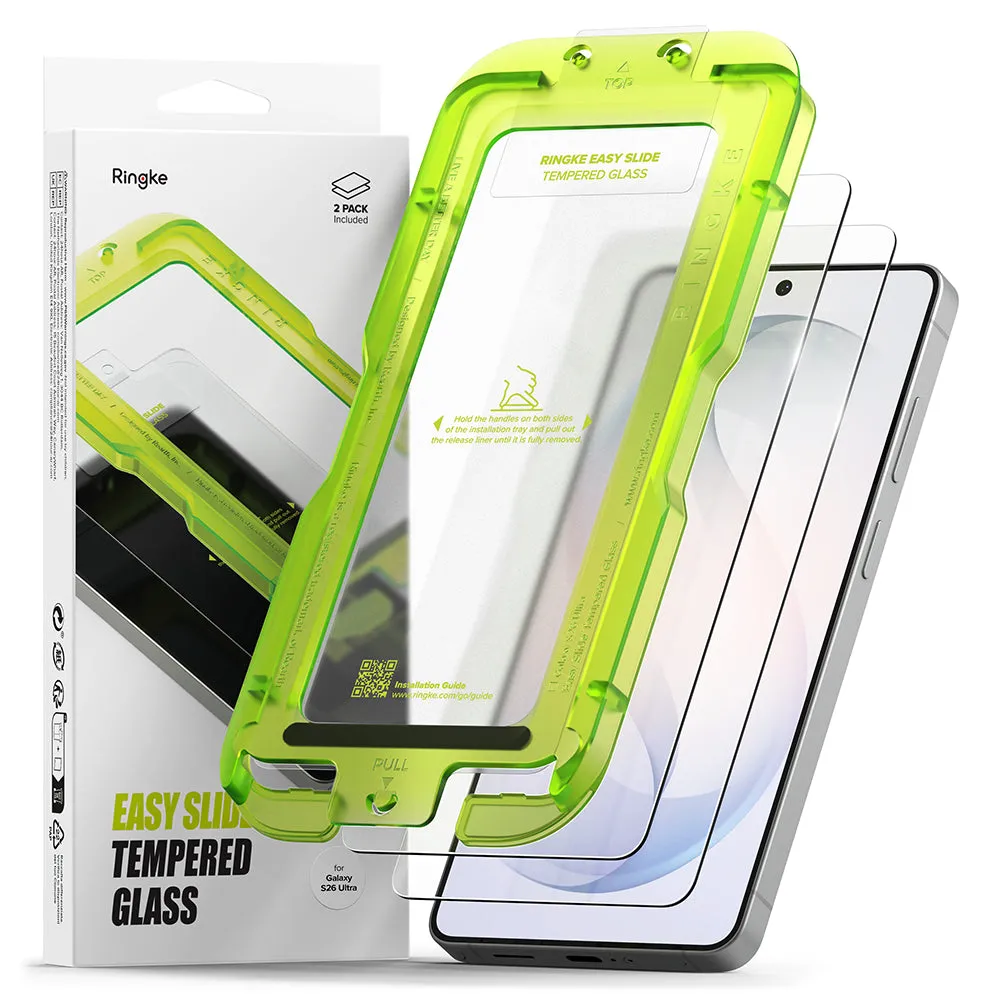 Pellicola Protettiva Schermo Ringke Easy Slide per Samsung Galaxy S26 Ultra S948, Vetro Temperato, Full Glue, Set 2 pezzi - immagine 1